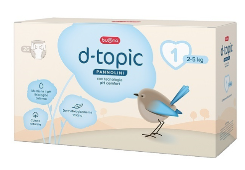 D - TOPIC Pannolini Bambini Taglia 1 26 Pezzi